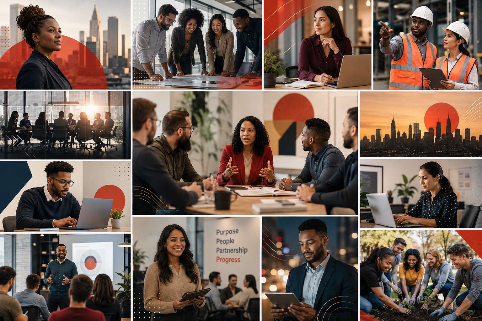 Dorman Group Holdings services collage spanning corporate, nonprofit, government, and small business work