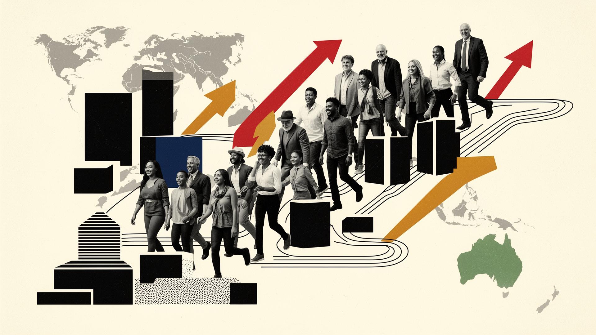 Collage of workforce pathways and leadership growth